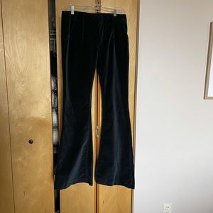 Free people green velvet flare